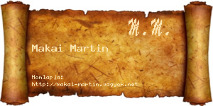 Makai Martin névjegykártya